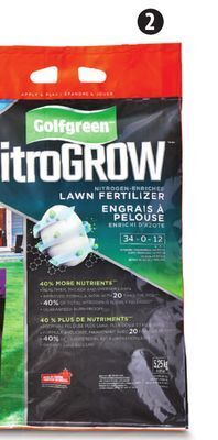 Canadian Tire Golfgreen nitrogrow lawn fertilizer, 34-0-12 offer