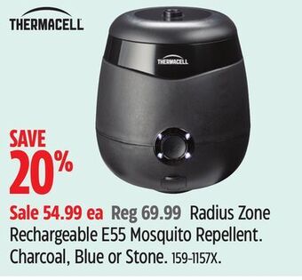 Canadian Tire Thermacell radius zone rechargeable e55 mosquito repellent offer