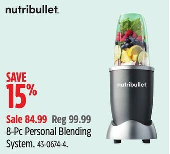 Canadian Tire Nutribullet 8-pc personal blending system offer