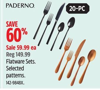 Canadian Tire Paderno flatware sets offer