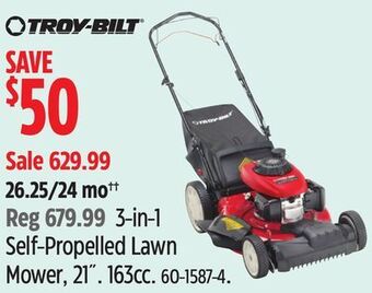 Canadian Tire Troy-bilt 3-in-1 self-propelled lawn mower, 21 offer