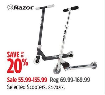 Canadian Tire Razor selected scooters offer