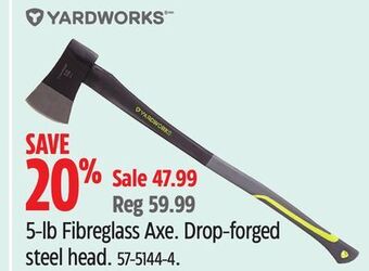 Canadian Tire Yardworks 5-lb fibreglass axe offer