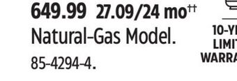 Canadian Tire Weber natural-gas model offer
