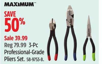 Canadian Tire Maximum professional-grade pliers set offer