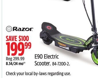 Canadian Tire Razor e90 electric scooter offer