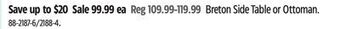 Canadian Tire Canvas breton side table or ottoman offer