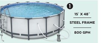 Canadian Tire Hydro-force pool with ladder and debris cover offer