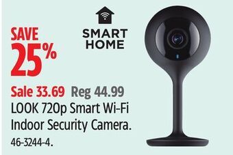 Canadian Tire Geeni look 720p smart wi-fi indoor security camera offer