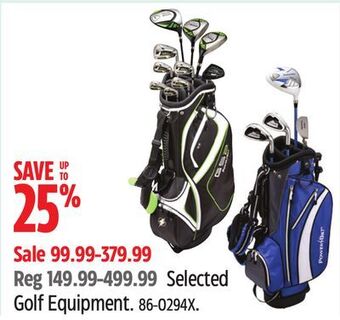 Canadian Tire Powerbilt selected golf equipment offer