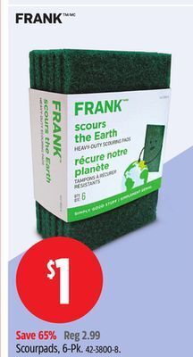 Canadian Tire Frank scourpads, 6-pk offer