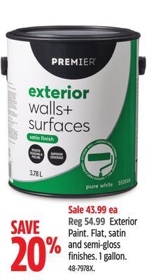Canadian Tire Premier exterior paint offer