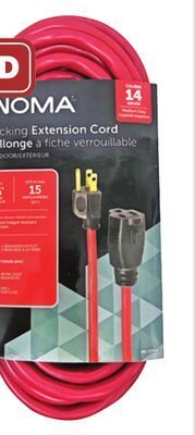 Canadian Tire Noma 25' medium-duty locking extension cord offer