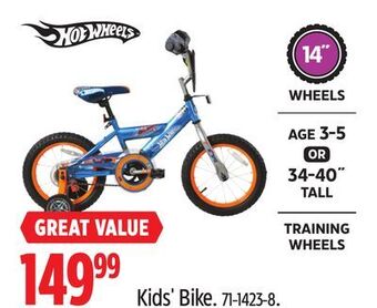 Canadian Tire Hot wheels kids' bike offer