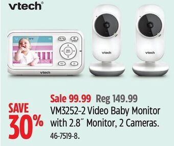 Canadian Tire Vtech vm3252-2 video baby monitor with 2.8 monitor, 2 cameras offer