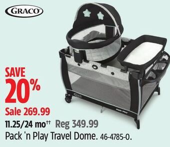 Canadian Tire Graco pack 'n play travel dome offer
