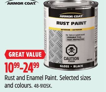 Canadian Tire Armor coat rust and enamel paint offer