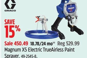Canadian Tire Graco magnum x5 electric trueairless paint sprayer offer