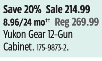Canadian Tire Yukon gear 12-gun cabinet offer