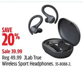Canadian Tire Jlab true wireless sport headphones offer