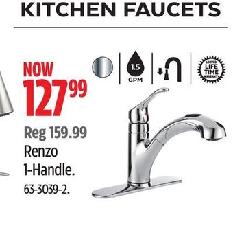 Canadian Tire Moen renzo 1-handle offer