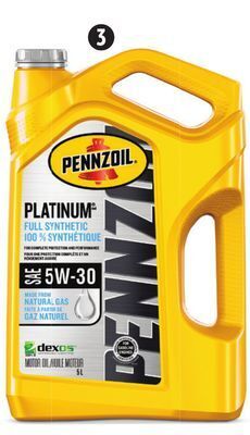 Canadian Tire Pennzoil platinum synthetic motor oil offer