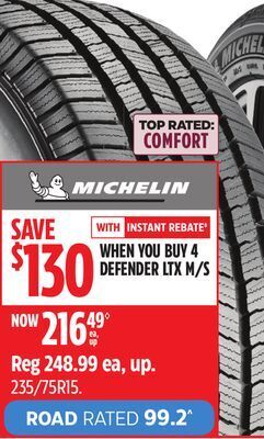 Canadian Tire Michelin defender ltx m/s offer