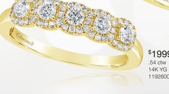 Charm Diamond Charmed by richard calder 14k yellow gold 0.54ctw canadian diamond band offer