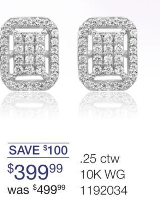 Charm Diamond Bouquet 10k white gold 0.25ctw diamond fashion stud earrings offer