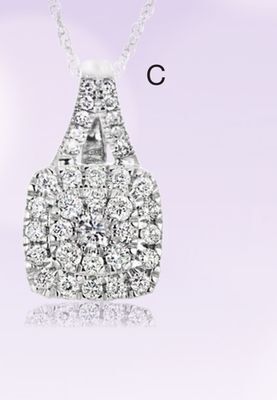 Charm Diamond 10k white gold diamond 0.50ctw bouquet pendant offer