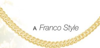 Charm Diamond 10k yellow gold 22 3.4mm diamond cut franco chain offer