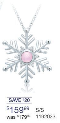 Charm Diamond Polar pink sterling silver 18 pink sapphire & diamond snowflake pendant offer