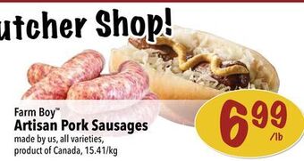 Farm Boy Farm boy™ artisan pork sausages offer