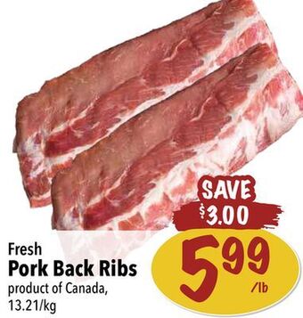 Farm Boy Fresh pork back ribs offer