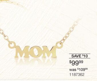 Charm Diamond 10k yellow gold 18 mom necklace offer