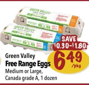 Farm Boy Green valley free range eggs offer