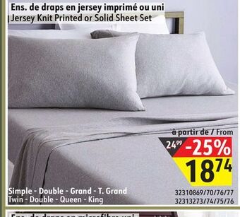 Sushi Shop Jersey knit printed or solid sheet set offer