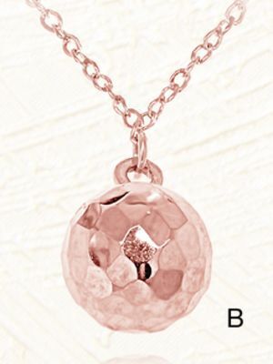 Charm Diamond 10k rose gold 18 ball diamond cut necklace offer