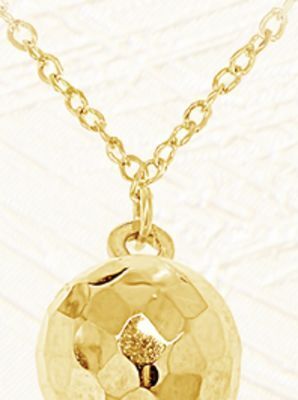 Charm Diamond 10k yellow gold 18 ball diamond cut necklace offer
