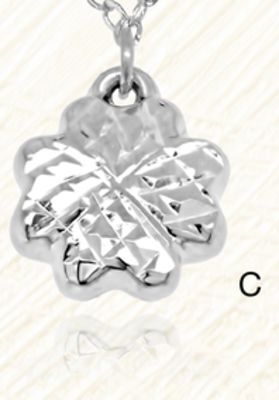 Charm Diamond 10k white gold 18 clover diamond cut necklace offer
