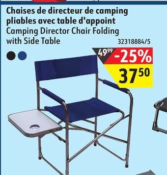 Sushi Shop Camping director chair folding with side table offer
