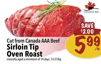 Farm Boy Cut from canada aaa beef sirloin tip oven roast offer