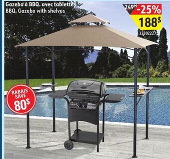Sushi Shop Bbq. gazebo with shelves offer