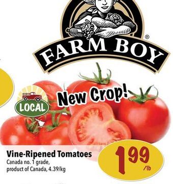 Farm Boy Vine-ripened tomatoes offer