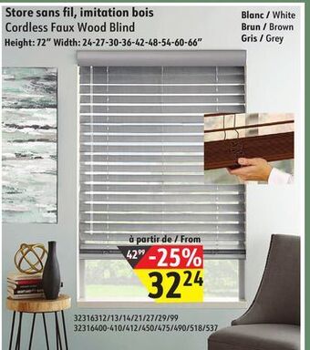 Sushi Shop Cordless faux wood blind offer