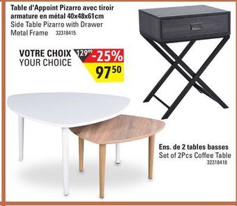 Sushi Shop Side table pizarro with drawer metal frame offer