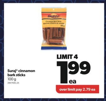 Real Canadian Superstore Suraj® cinnamon bark sticks, 100 g offer