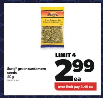 Real Canadian Superstore Suraj® green cardamom seeds, 50 g offer