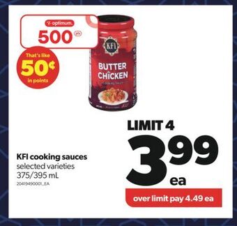 Real Canadian Superstore Kfi cooking sauces, 375/395 ml offer