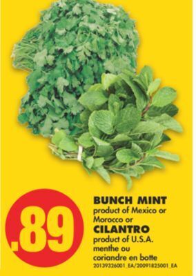 No Frills Bunch mint or cilantro offer